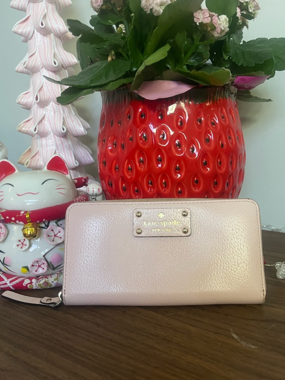 kate spade Pink Zip-Around Continental Wallet